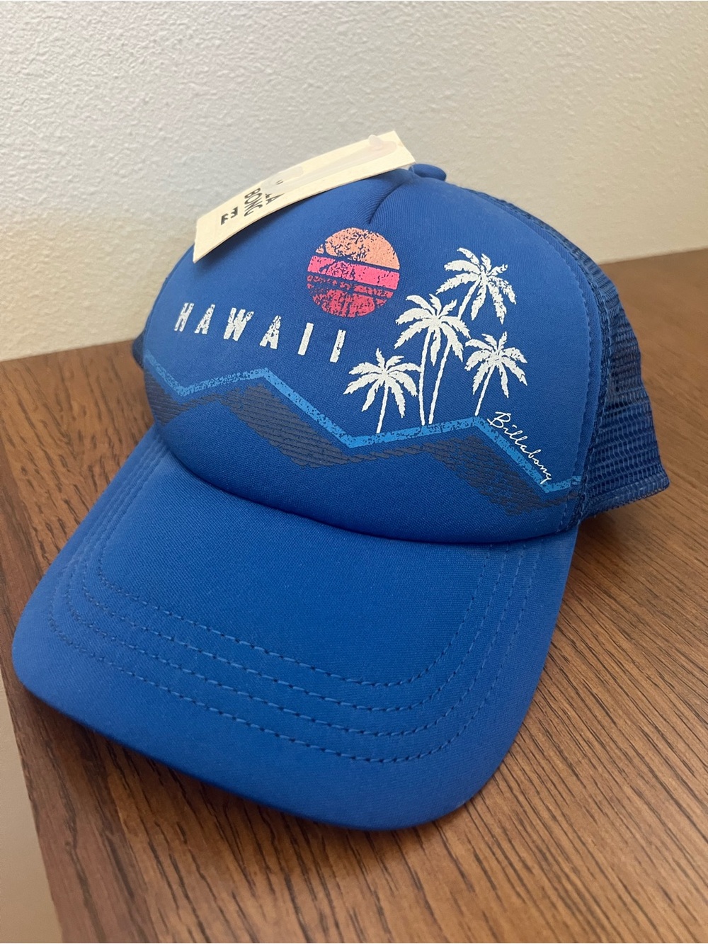 Billabong Blue Hawaii Palm Graphic Trucker Hat